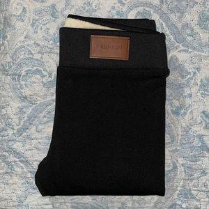 Black fleece lined leggings medium